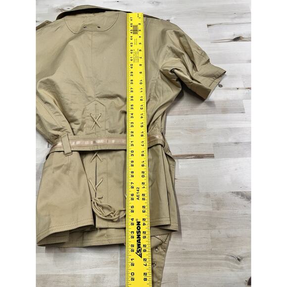 LUISA SPAGNOLI Womens Military Jacket IT 48 XL Beige Polyester CI01 - Picture 5 of 9